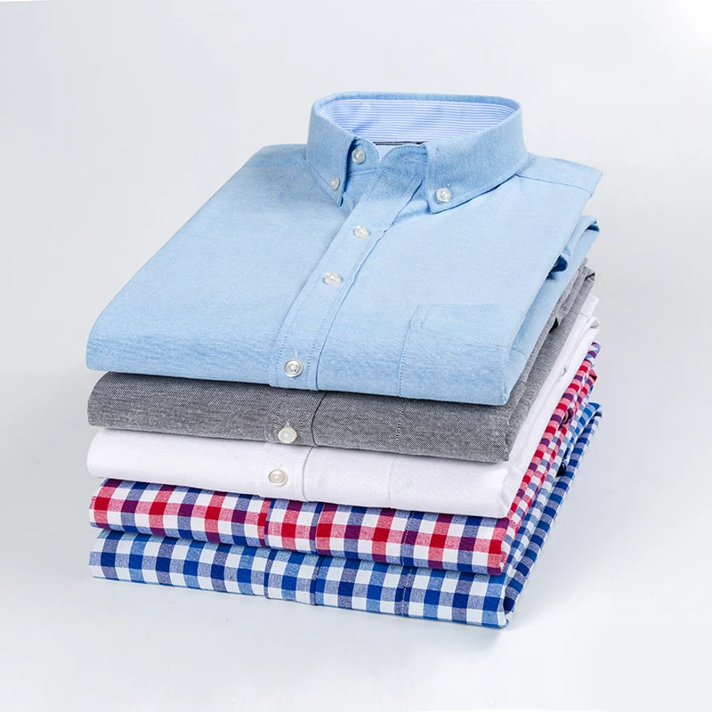 

Рубашка мужская, повседневная, приталенная, из 60% хлопка, в клетку