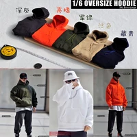 16 male soldier fashion doll hooded oversize pullover hoodiet shirt pant xxl plus size for phtblm35 strong muscle body