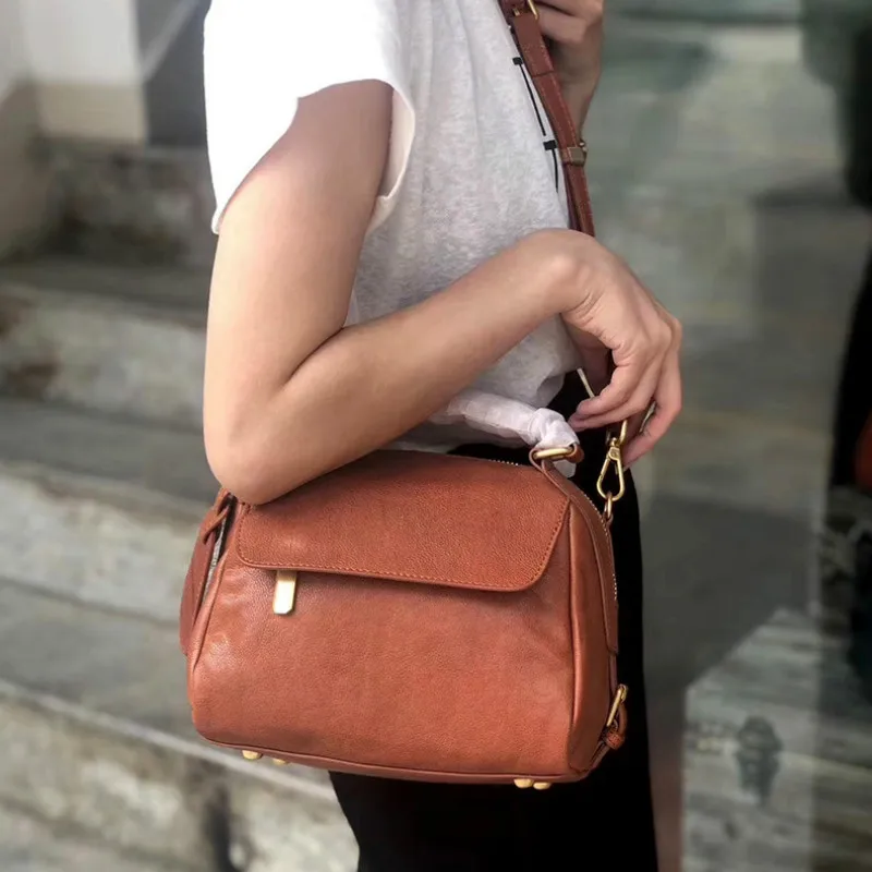 

Genuine Leather Luxury Handbag Women Bags Brand Designer Ladies Vintage Hand Bag Women Shoulder Bag Tote bags for Women 2020