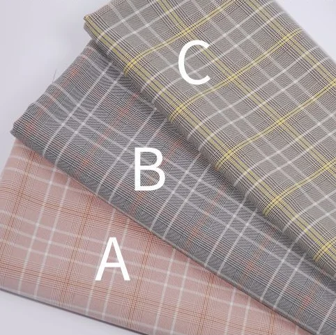 Классическая клетчатая ткань 1 метр летнее Хлопковое платье рубашка хлопковая 145