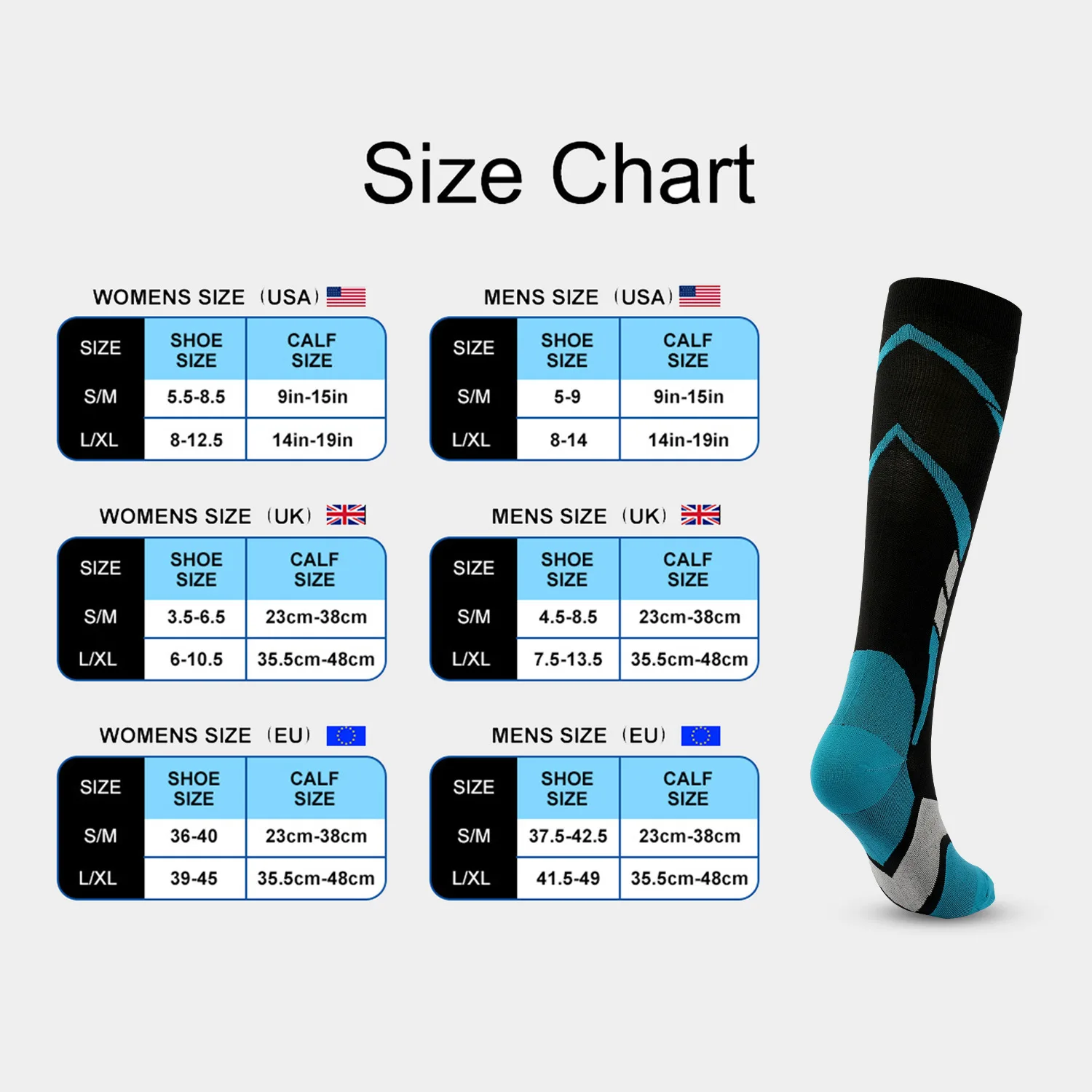 Unisex Compression Socks Nylon Medical Nursing Men Women Stockingss Outdoor Cycling Fast-drying Breathable Adult Sports | Спорт и