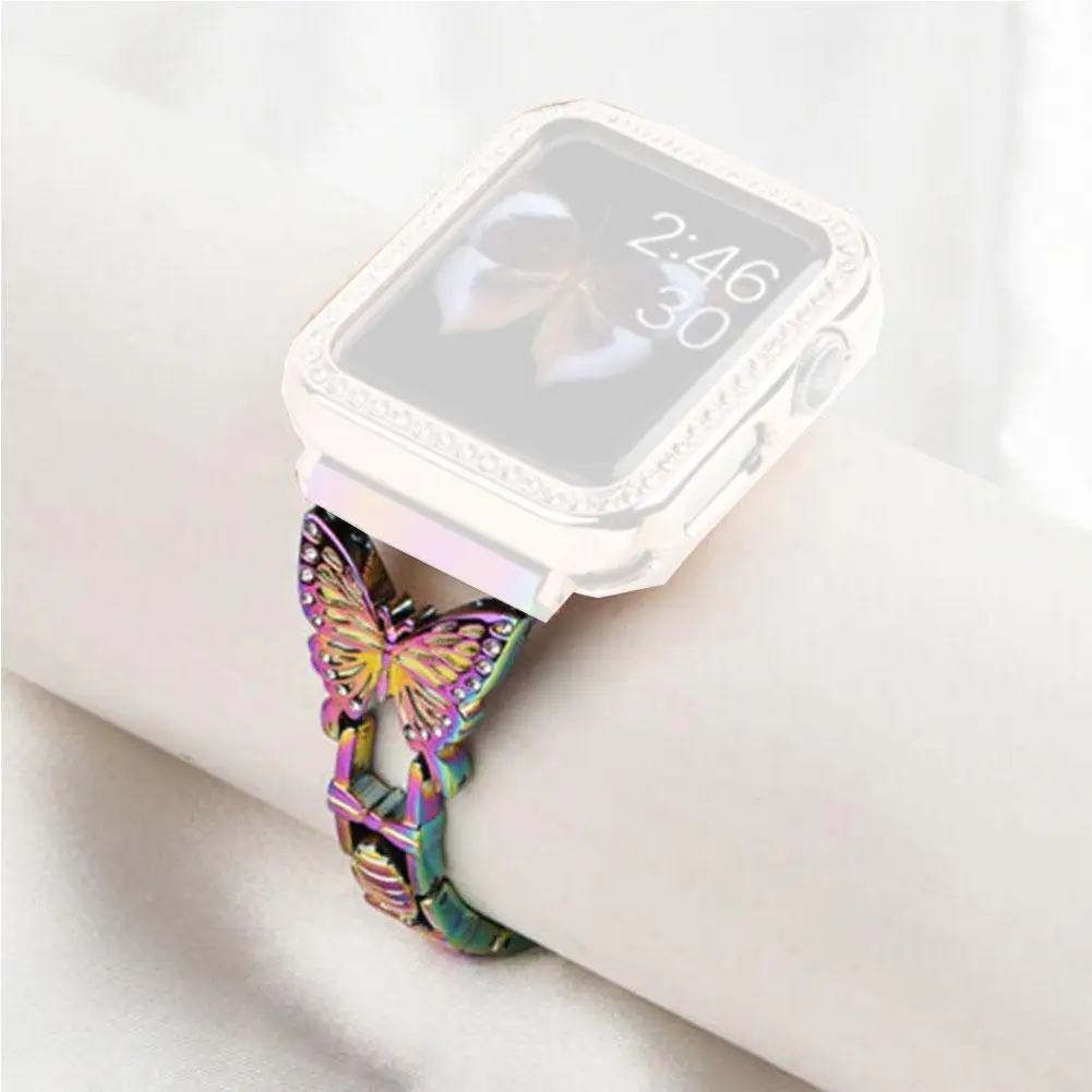 

Chain New Fashion Metal for Apple watch Band 6 Se 5 4 3 2 1 Strap 38mm 40mm 42mm 44mm For Iwatch Loop 42mm Bracelet Wrist Woman