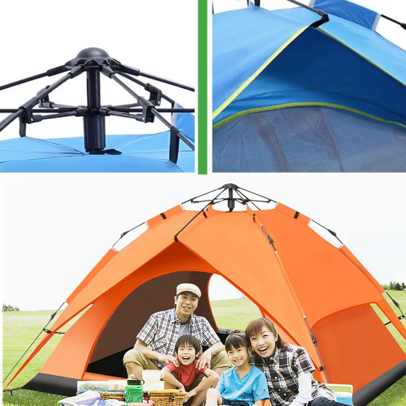 

Backpacking Tent Outdoor Waterproof Automatic Tent 3-4 Person Camping Tent,Easy Setup Protable Backpacking for Sun Shelter,