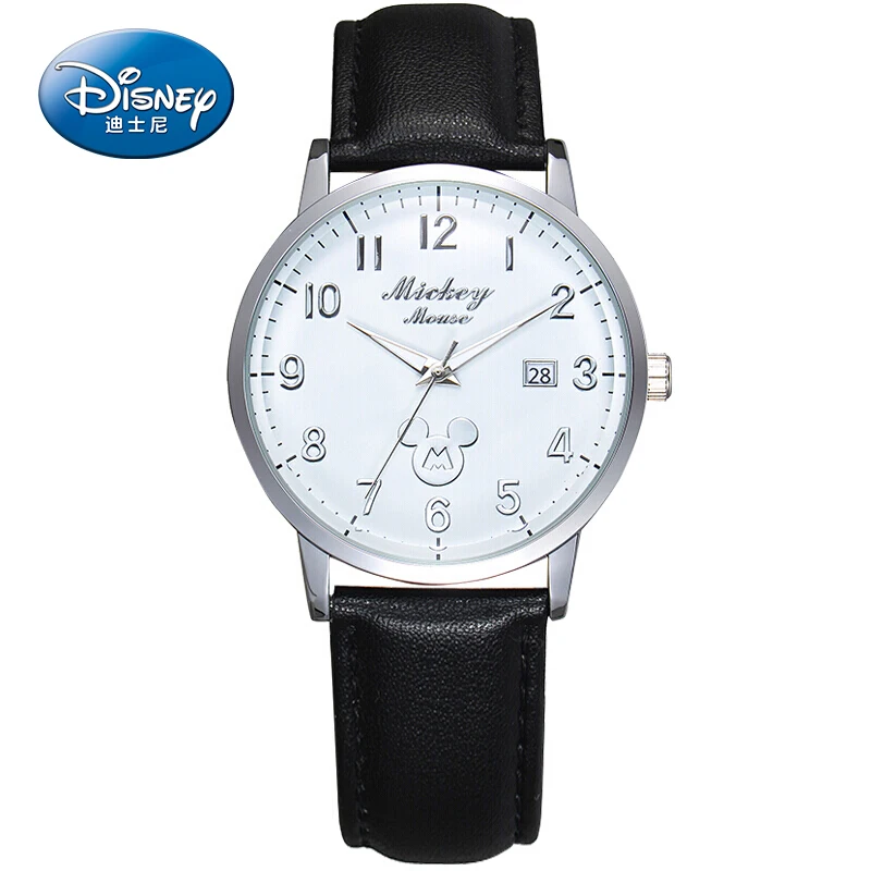 Бренд DISNEY MICKY MOUSE модные кожаные Наручные часы женские Mujer Bayan Kol Saati Montre Feminino хит