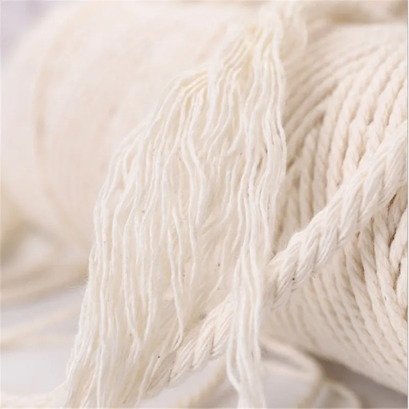 2 мм 4 5 6 веревка макраме витая нить хлопчатобумажный шнур для ручной работы