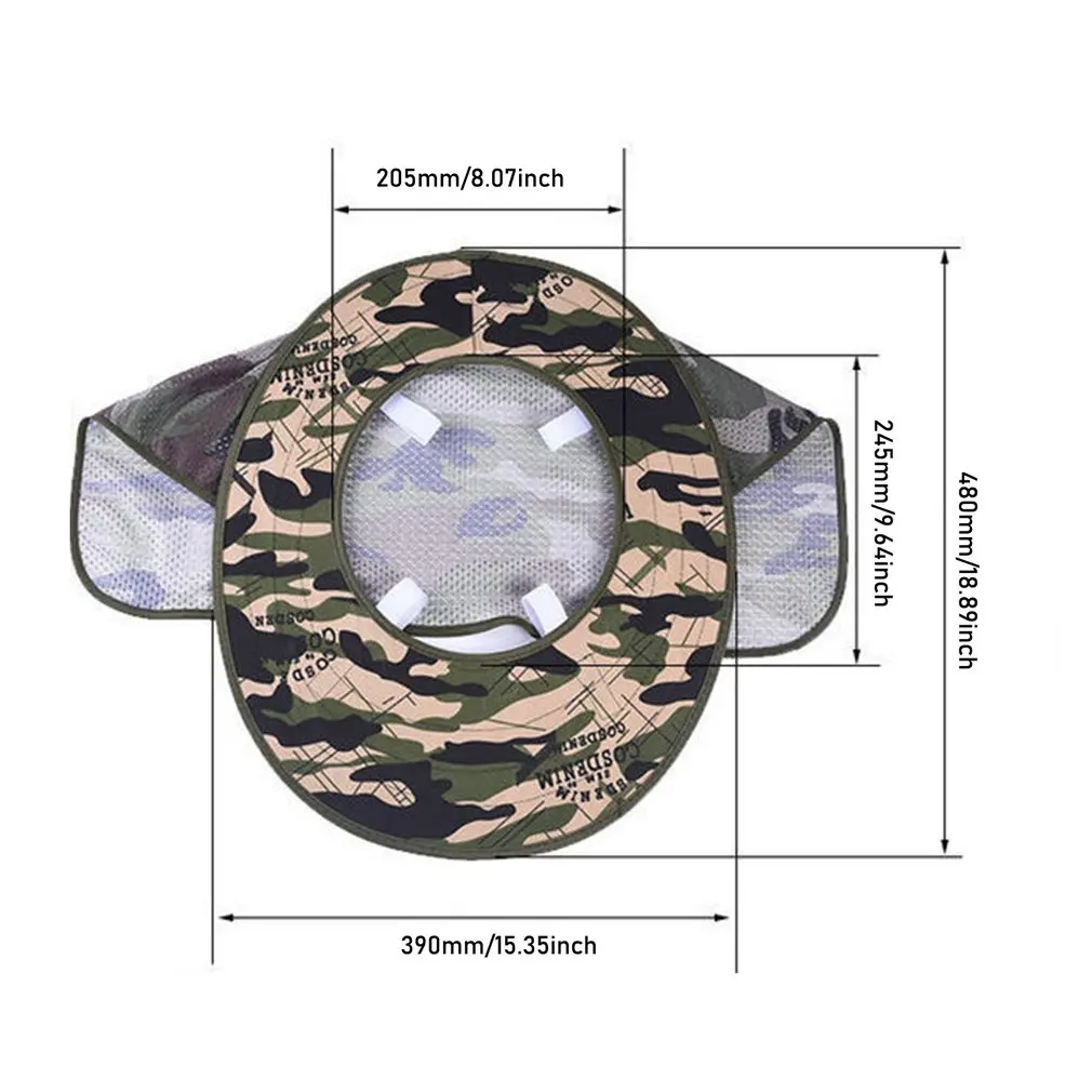 

Sun Hat For Safety Helmet Adjustable Wide Brim Ultraviolet-proof Hat Sun Protection For Outdoor Work