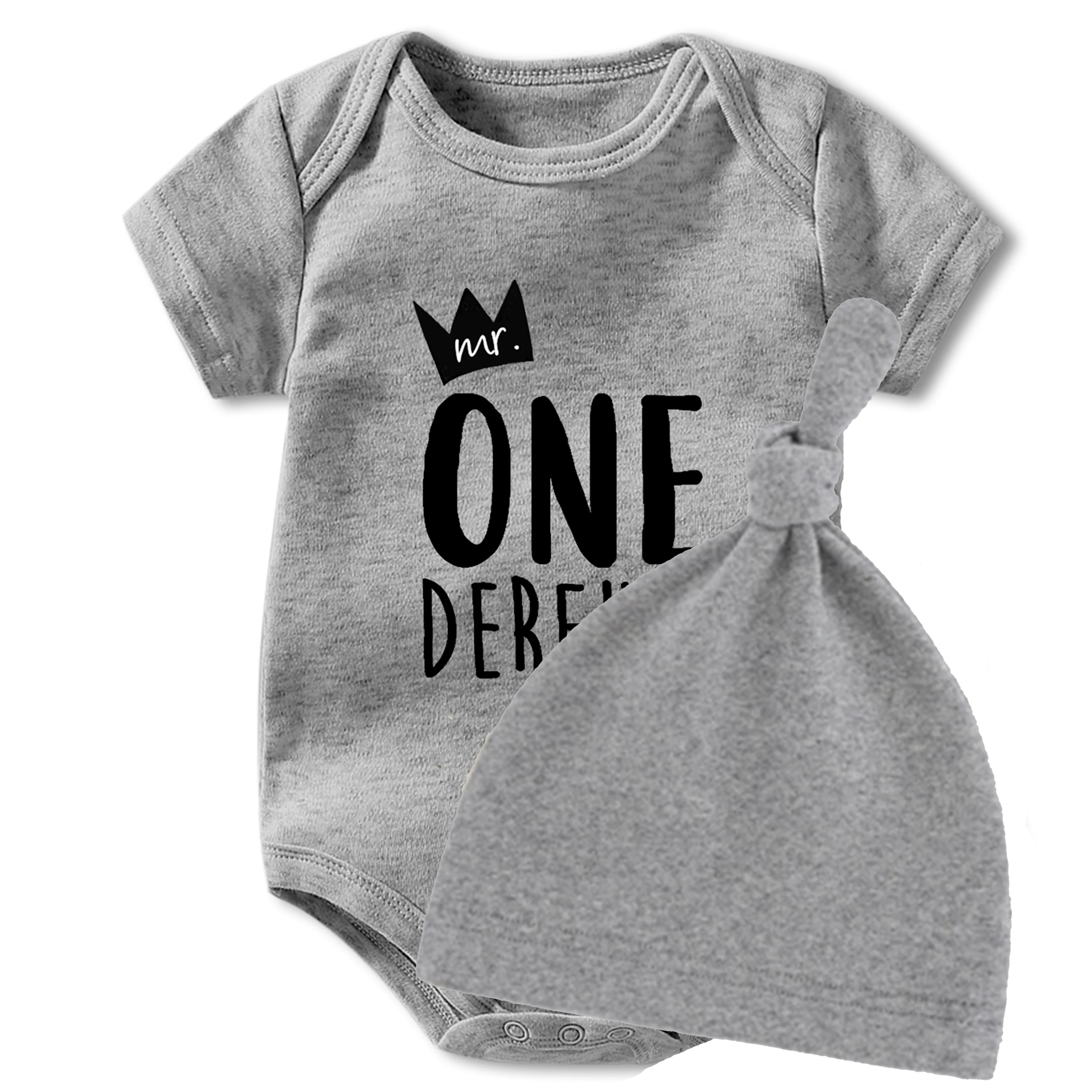 Детский хлопковый короткий комбинезон Ysculbutol с трендовым рисунком для мужчин и