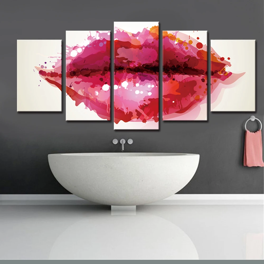 Современная Картина на холсте HD печатные настенные картины 5 шт. акварельная