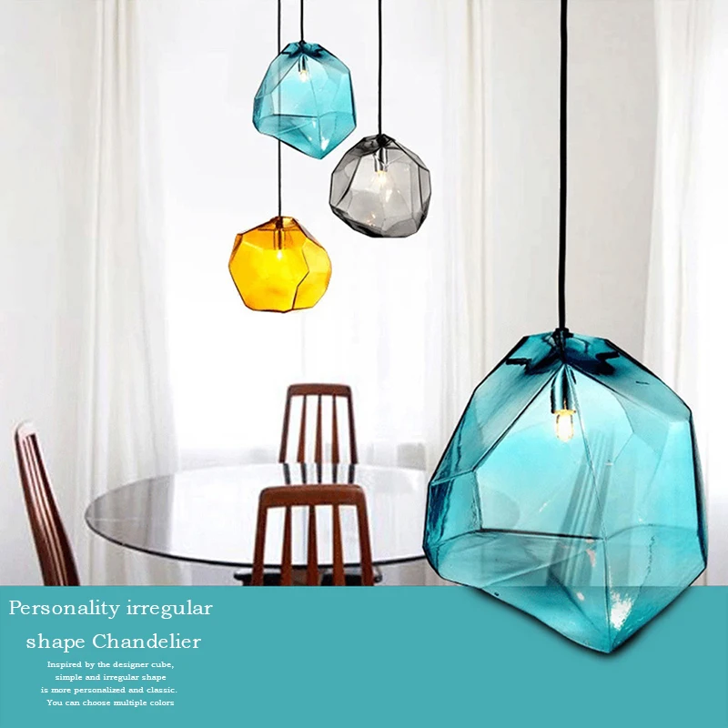 Цветные хрустальные подвесные светильники LED G4 стеклянные лампы для ресторана
