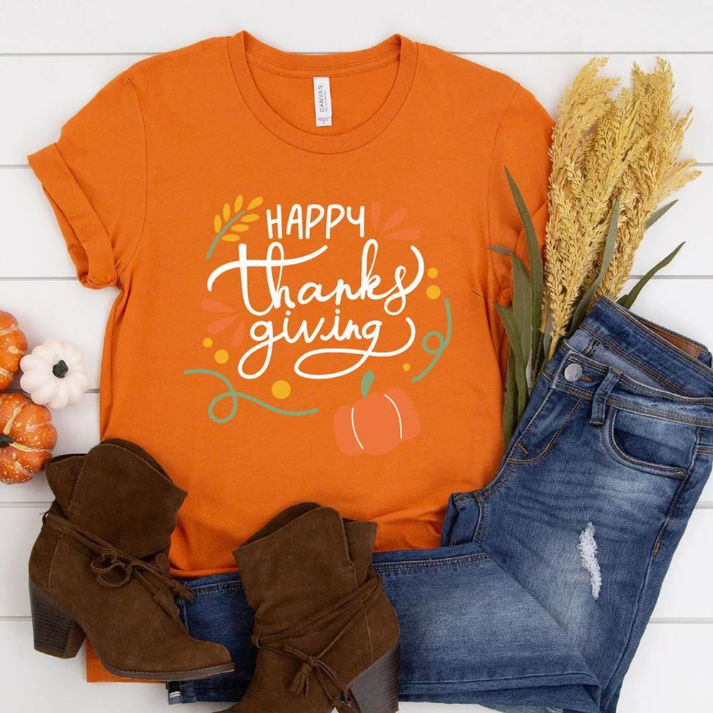 

Рубашка унисекс с рисунком тыквы на День Благодарения