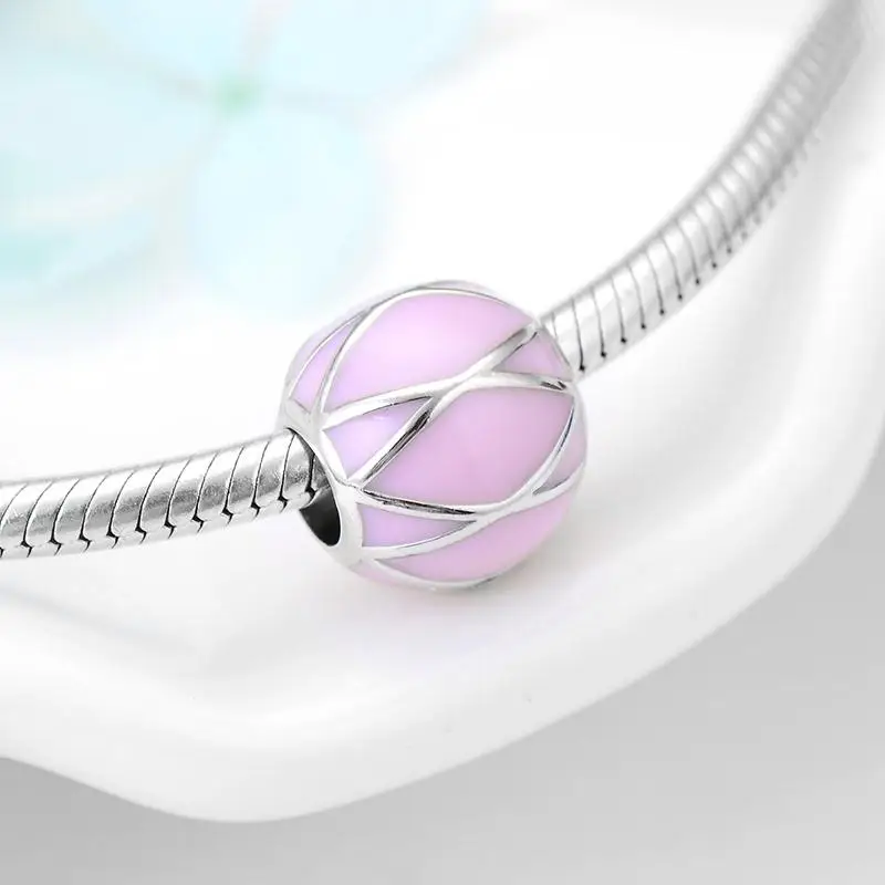 

925 Sterling Silver clear CZ Butterfly White Enamel Flower fine Beads Fit Original Women Charm Bracelet Women Jewelry making