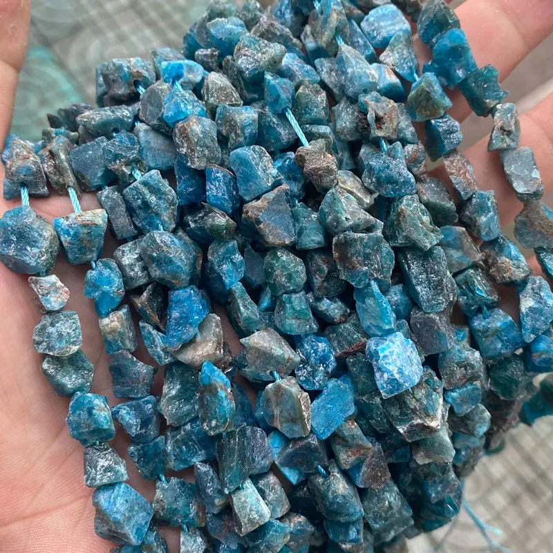 8-10mm Natural Raw Rough Stone Irregular Freeform Natural Gemstone Beads Jade Crystal Quartz Beads For Jewelry Making Neckace