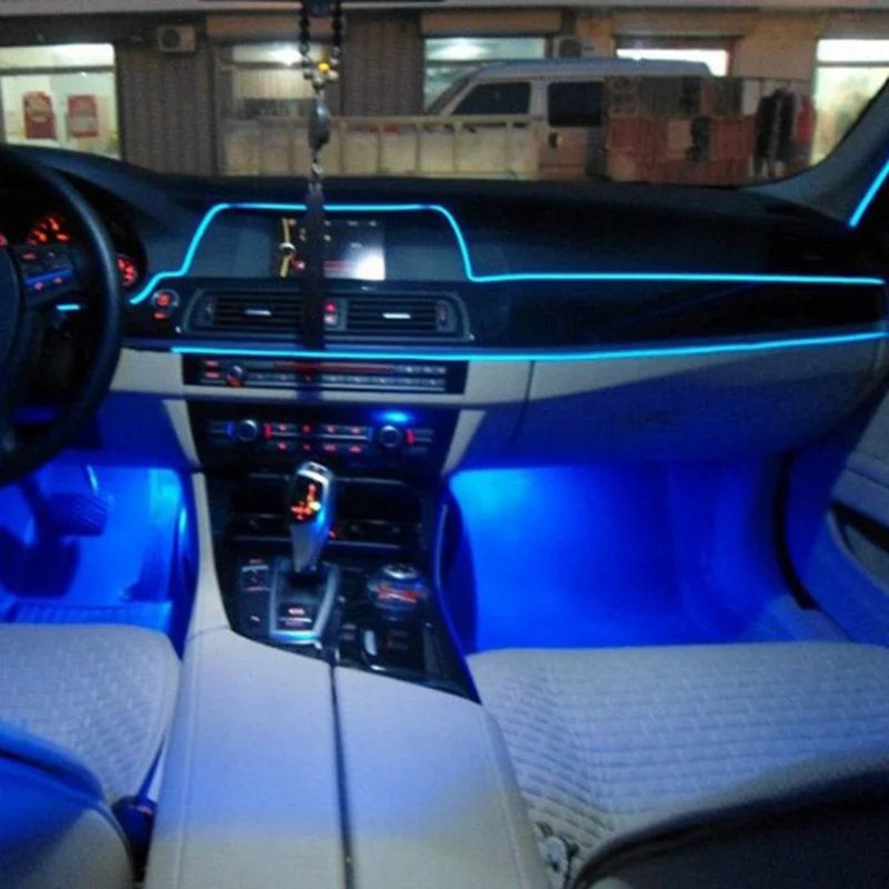 

5 Meters Car Interior Lighting Auto LED Strip EL Wire Rope Auto Atmosphere Decorative Lamp Flexible Neon Light DIY