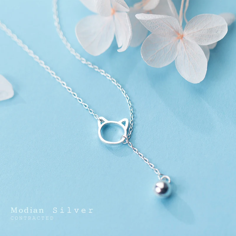 Modian Новое поступление модные из натуральной кожи 925 подвеска в форме кота серебра