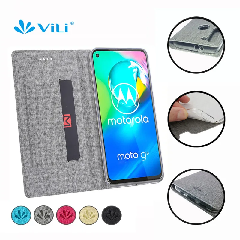 Кожаный чехол-книжка с автоматической всасывающей магнитной застежкой для Motorola