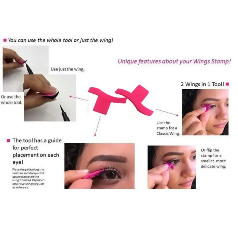 2 шт./пара солнцезащитные очки &quotкошачий глаз&quot крылатый подводка для глаз