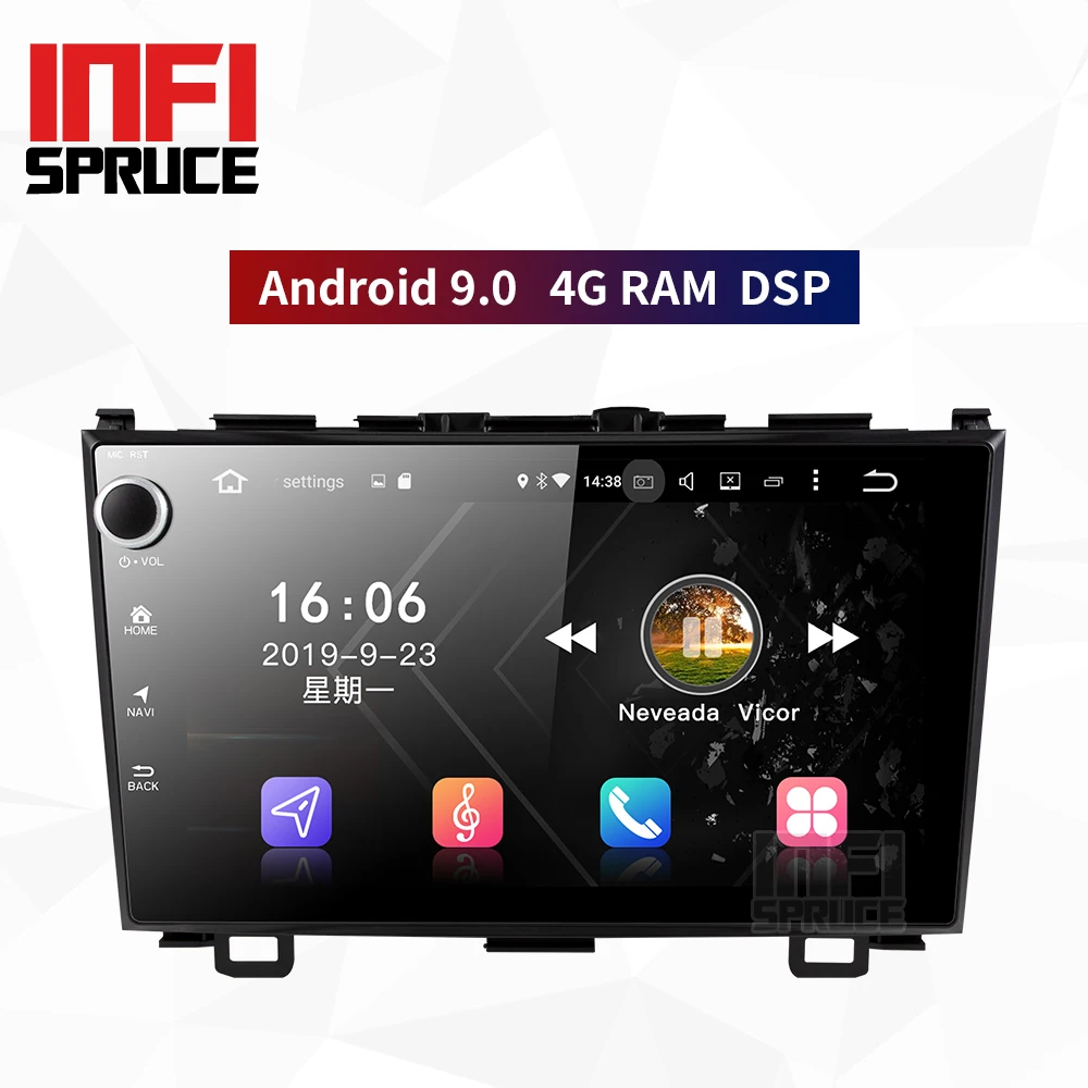 4G ram android 9 0 автомобильный dvd gps плеер для Honda CRV CR V с автомобильным радио навигацией