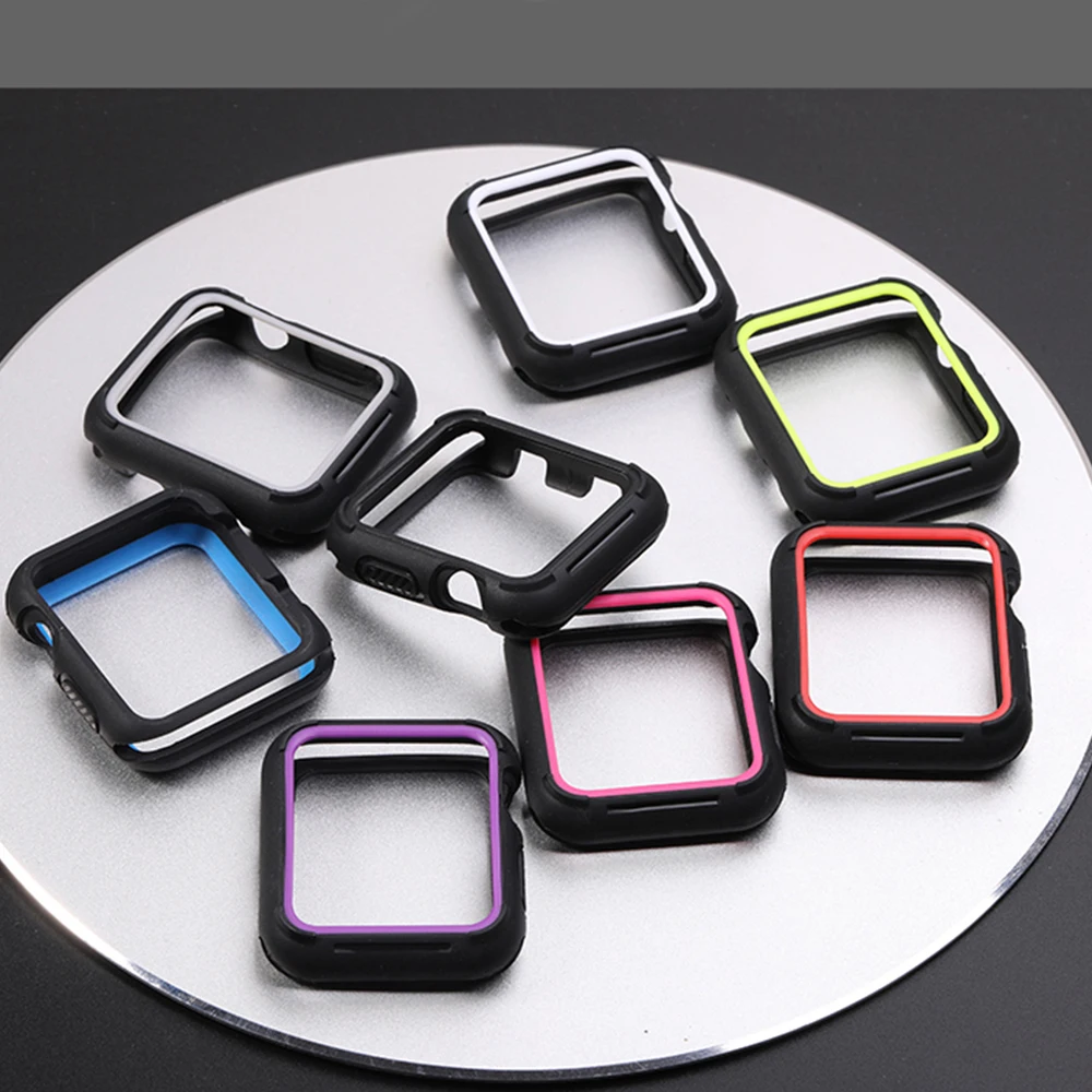 Защитный чехол для Apple watch apple 4 ремешка 44 мм 40 корпус iwatch силиконовая защитная