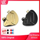 Наушники-вкладыши KZ ZSN Pro X 1BA + 1DD, гибридные Hi-Fi наушники с монитором, Спортивная гарнитура с шумоподавлением