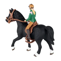 farm people toy horse figure model people human riding figurine collectible