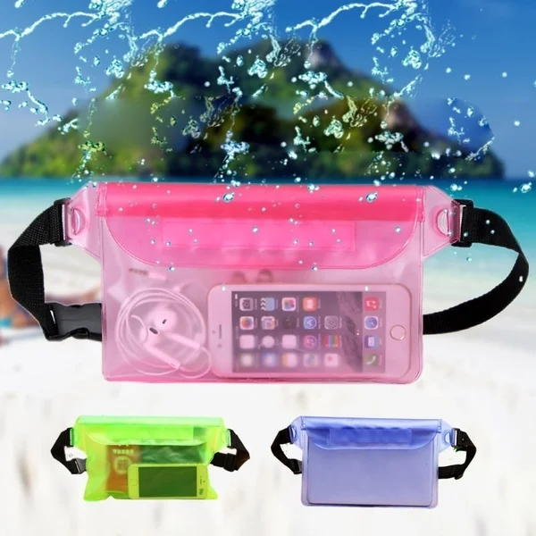

Rainproof Waterproof Sports Underwater Bag Swim Beach Dry Pouch Waist New