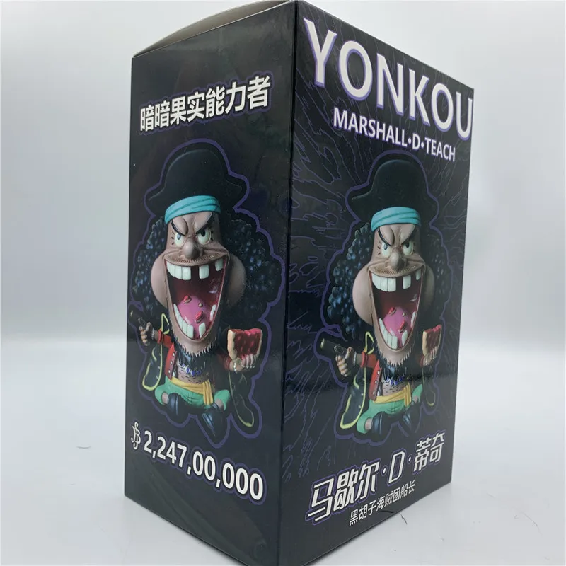 

One Piece Yonkou Marshall D Teach Cute Sitting Funny Ver. PVC Action Figures OP Luffy Fighter Collectibles Model 11cm