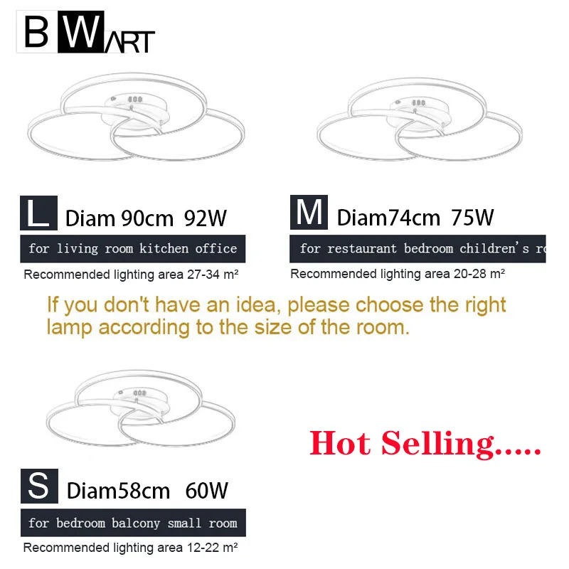 Современная светодиодная люстра BWART для гостиной спальни алюминиевый корпус