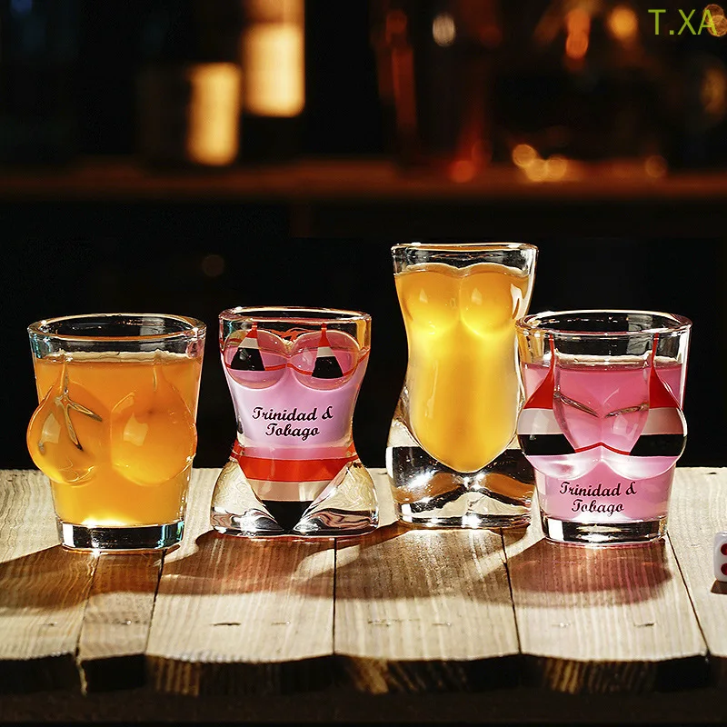 

New Creative Body Shape Glass Mug Whiskey Glasses Wine Glass Cup Sexy Lady Body Shape Men Chest Beer Mug For Vodka Whiskey Beer