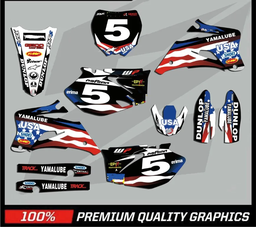 Бесплатные Индивидуальные графические наклейки для мотоциклов украшения Yamaha