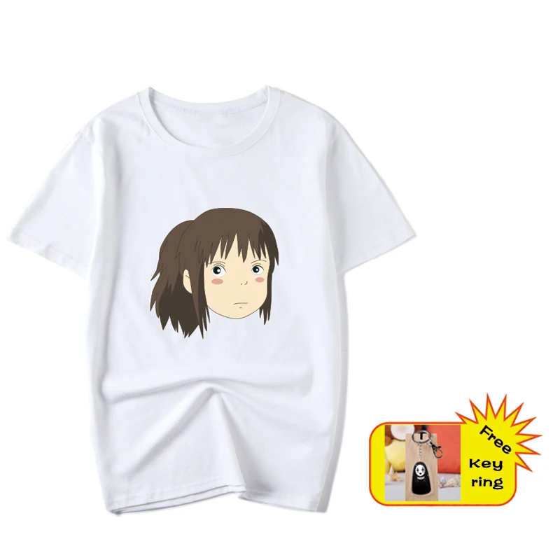 Унесенные призраками Тоторо Femme offwhite мультфильм Женская футболка s Хаяо Миядзаки