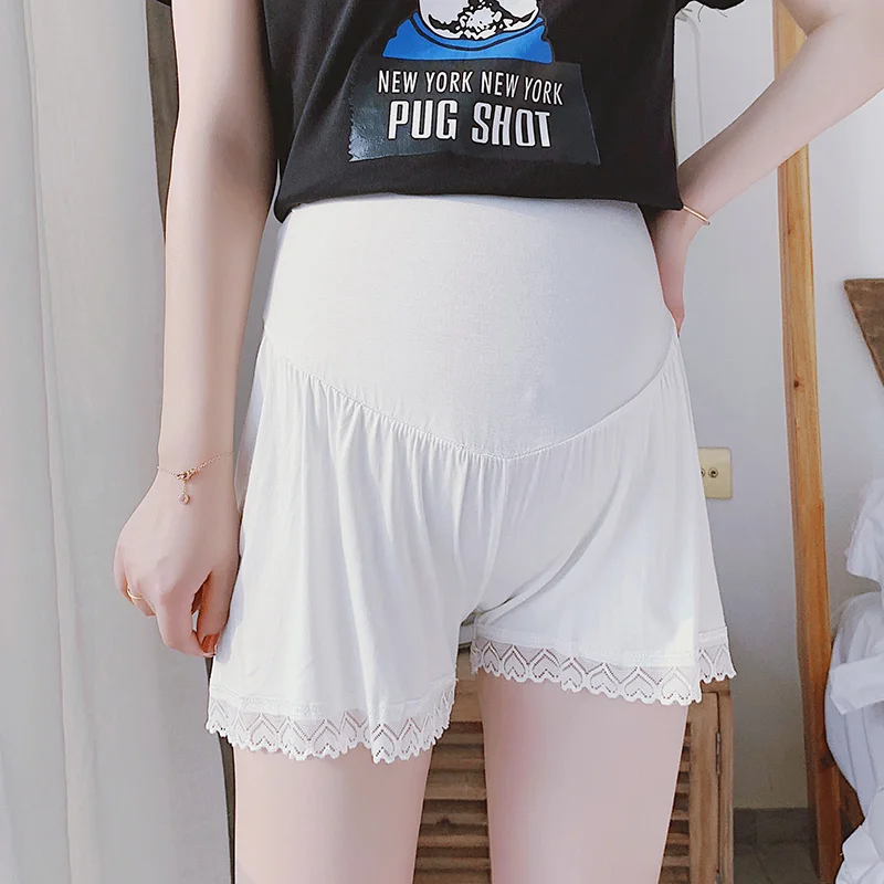 

371 # летние тонкие мягкие Модальные Кружевные хлопковые короткие Леггинсы для беременных регулируемые трусики для беременных свободные