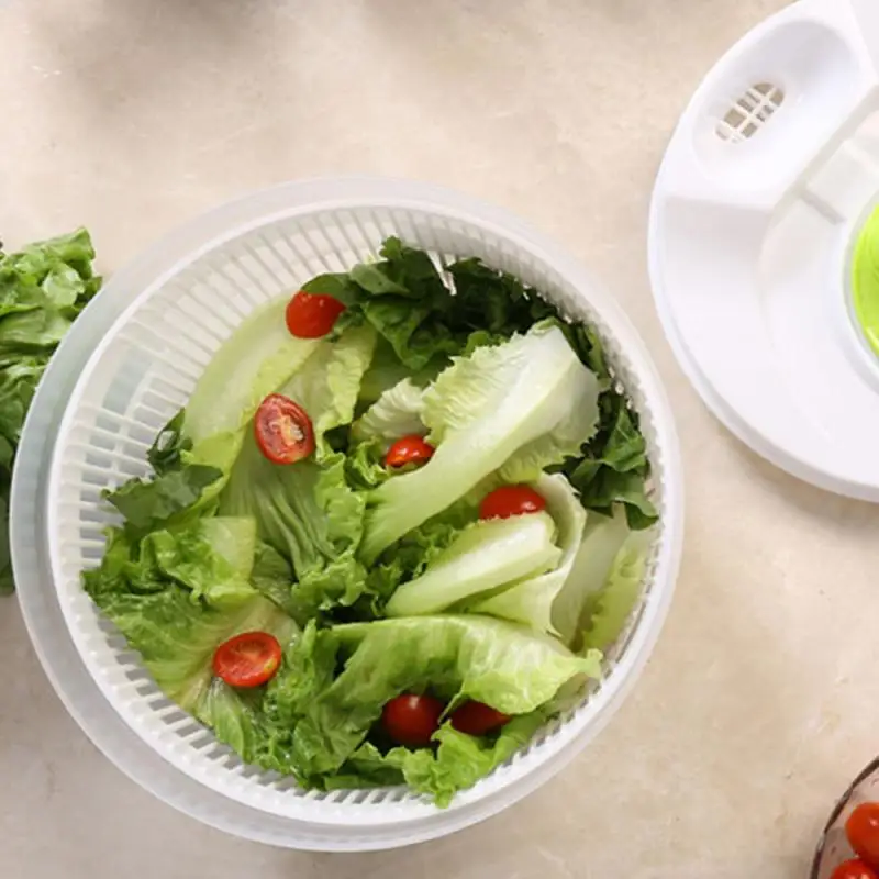 

1pcs Large Manual Salad Washer Spinner Dryer Drainer Lettuce Veg Herbs Vegetable Food Drying Household Fruit Dehydrator Drainer