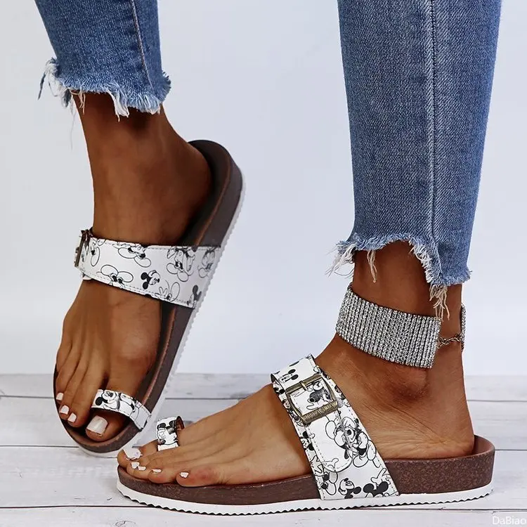 

Women Sandals New Fashion Summer Shoes Women Flat Sandals Plus Size 44 Low Heels Sandalias Mujer Soft Flats Beach Shoes Female
