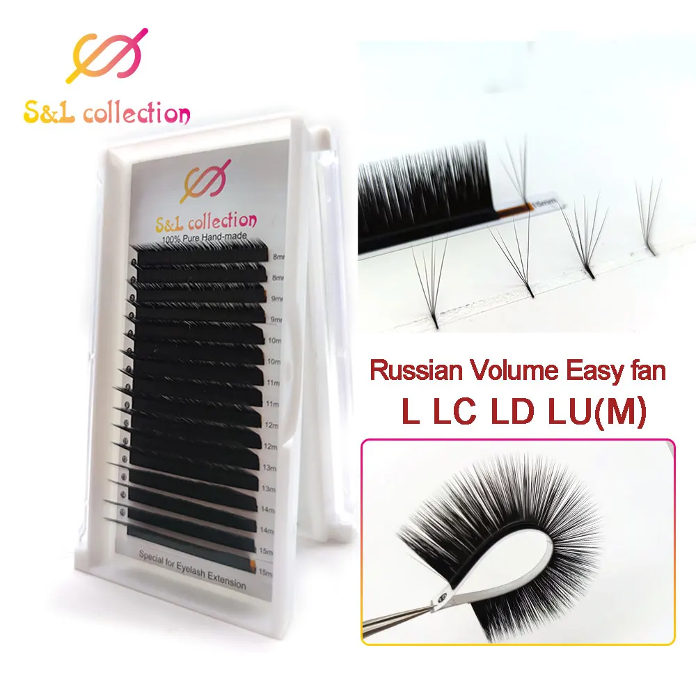 16 линий русский объем наращивание ресниц L LC LD LU Curl 8-15 Mix шелковые норковые ресницы