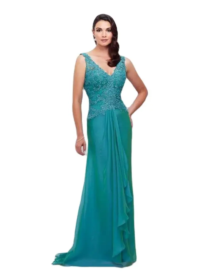 

Зеленые платья без рукавов для матери невесты для свадьбы платье для матери жениха Длинные свадебные платья для гостей vestidos de madrina