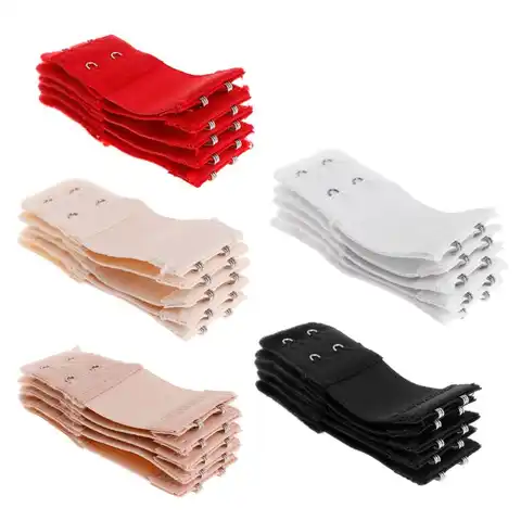 5Pcs Bra Extender 2 Hook Ladies Soft Bra Extension Strap Underwear Strapless