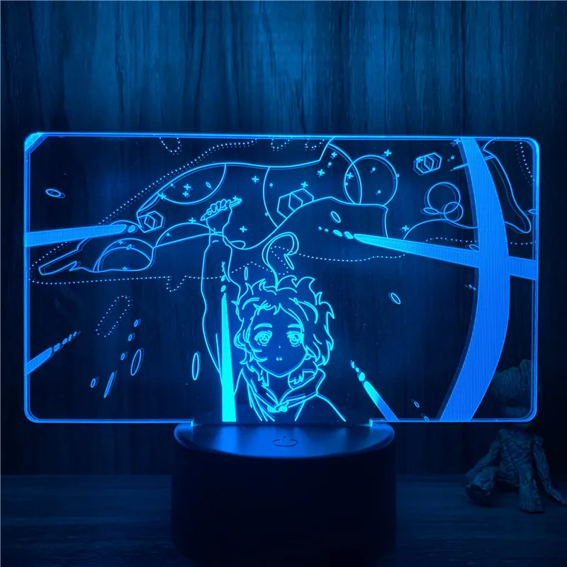 3D Лампа Аниме Чудо Яйцо Приоритет Ай Охто Замечательное Небо Светодиодная Ночная Лампа Фигурка 7 Цветов Касание Стол Декор Ночной Свет.