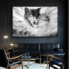 Картины волка на холсте с животным принтом, подвесные картины для дома, гостиной, спальни, Настенный декор, Постер и печать, домашний декор