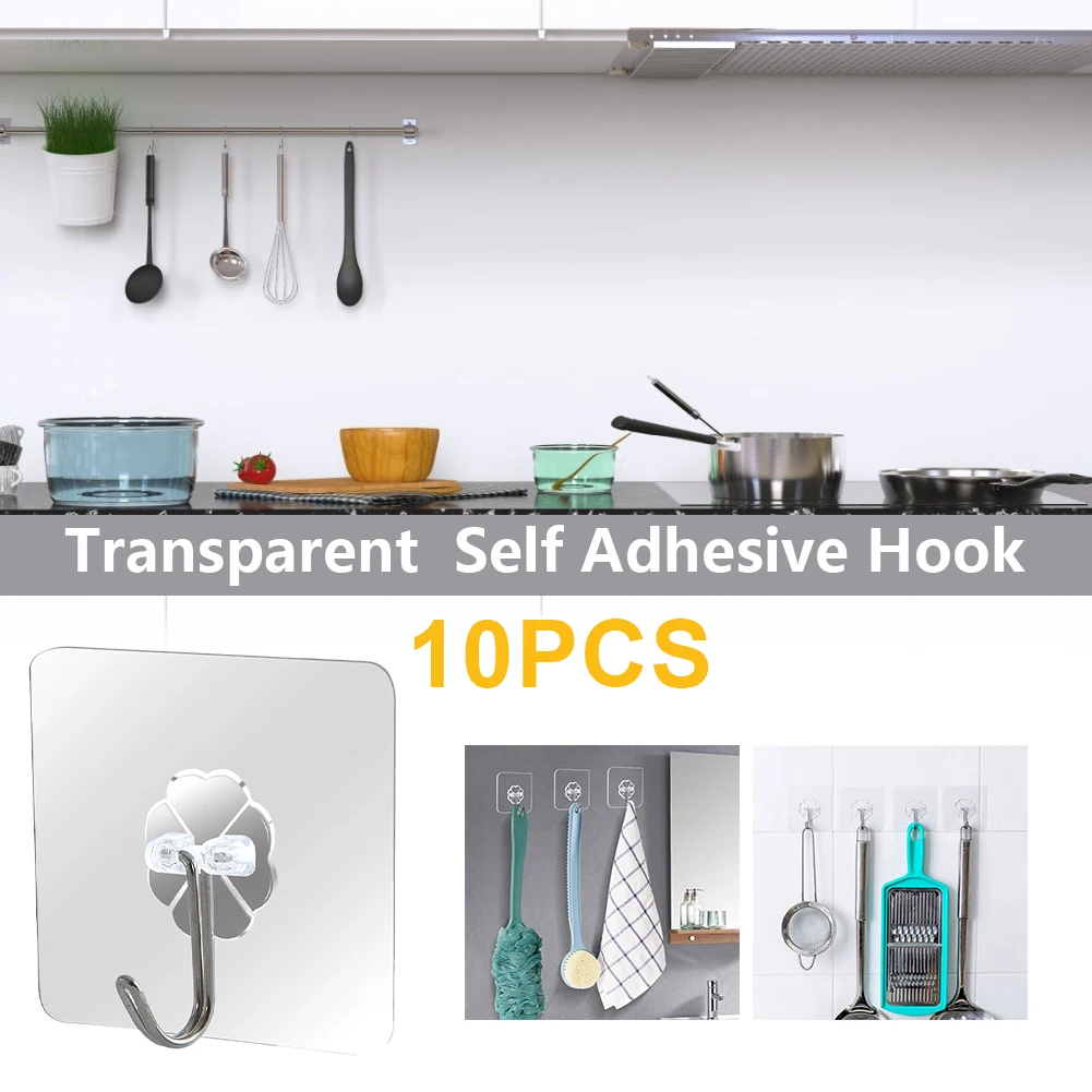 

Seamless Adhesive Hooks 180Â° Rotating Heavy Duty Wall Hooks Kitchen Wall Hooks Nail Free Sticky Hangers tools