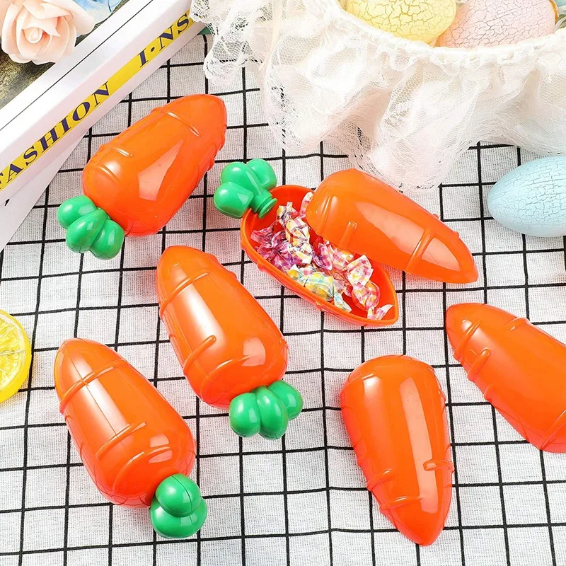 12 шт. в упаковке Пластик морковь контейнеры для сюрприз пасхальные игрушки