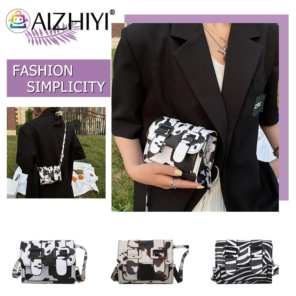 

Ladies Bags with Cow/Zebra Pattern Print Designed Small Mini Handbags PU Leather Shoulder Crossbody Handbags