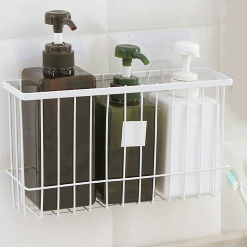 Японская кованая железная настенная корзина для хранения ванной комнаты