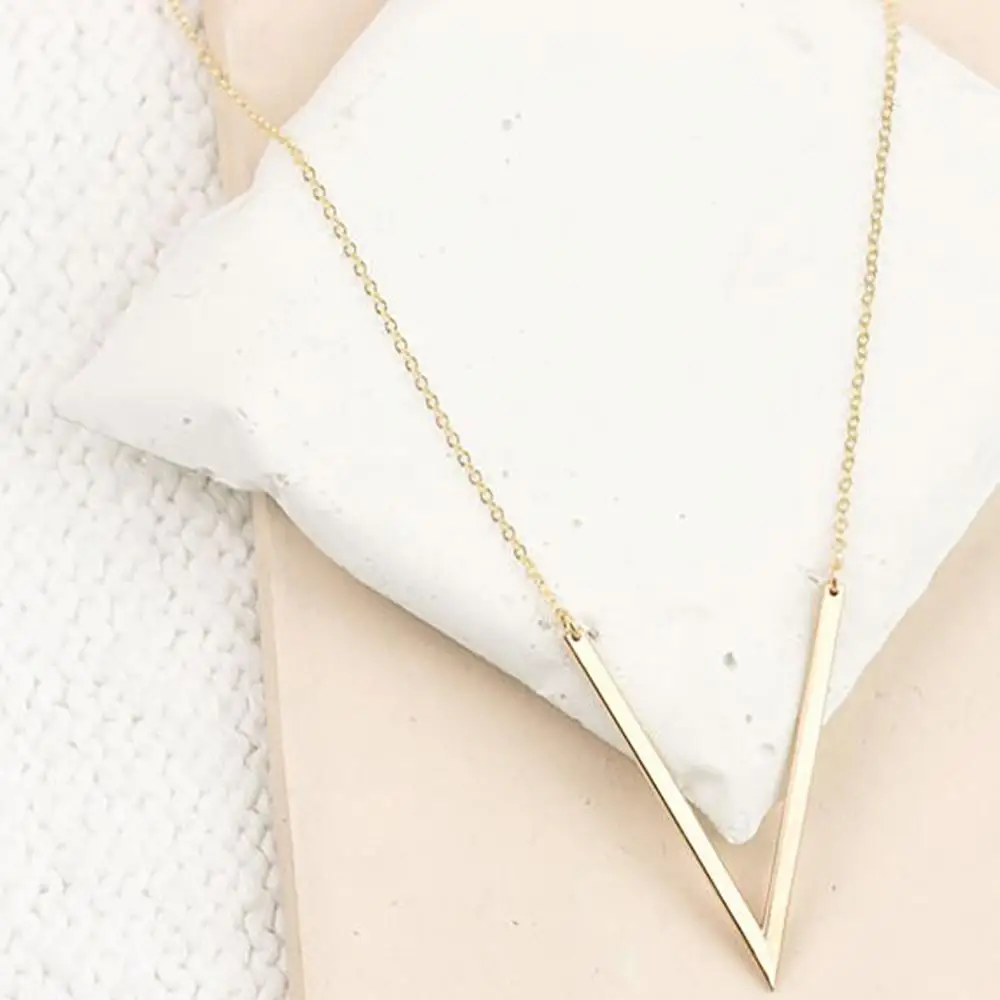 Модные новые аксессуары в простом стиле треугольная Подвеска для женщин и