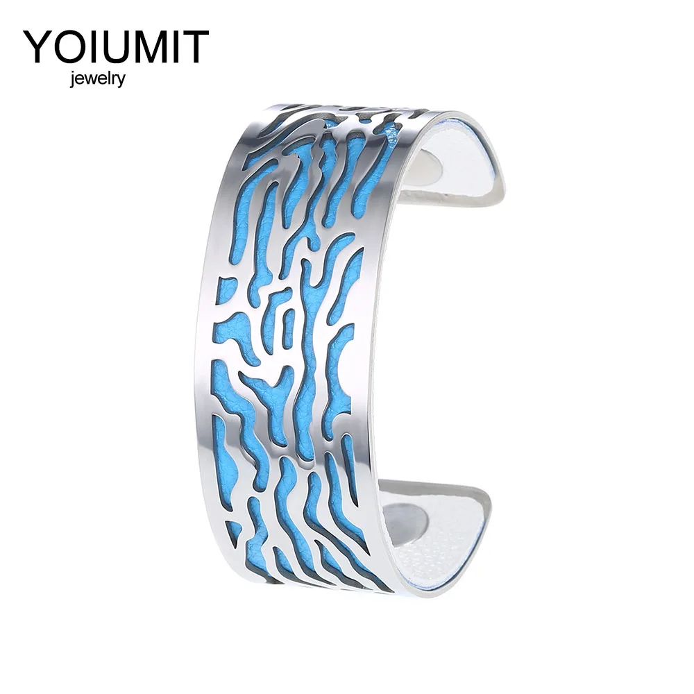 Браслет манжета Cremo Женский со сменными кожаными вставками сделай сам|Браслеты| |