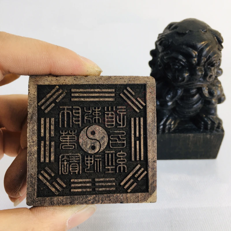 

Taoist предметы, Taoist seal, Taoist seal, eight trigram десять тысяч богов дао Цзин шибао, львиная печать, черное дерево