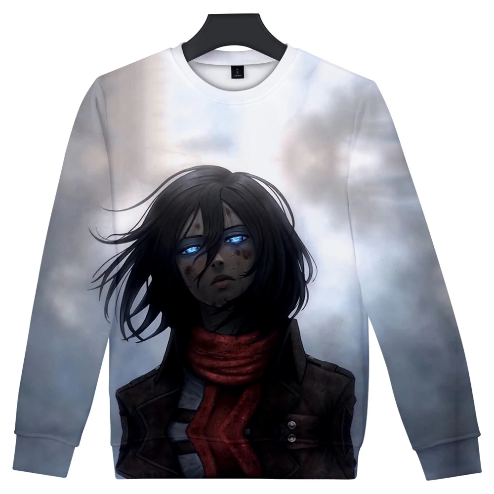 

Attack On Titan Final Season Round Neck Sweatshirt 3D Digital Print Polyester Fabric Casual Unisex Long Sleeve Classic 3D Clothe