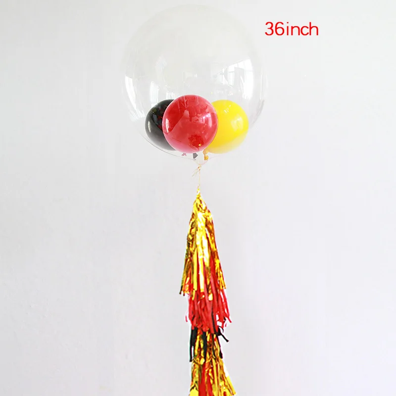Boboball tassel-5pcs С Микки Маусом Мышь вечерние украшения дети были счастливы День рождения украшения Baby Shower вечерние принадлежности для детский праздничный костюм, комплект - Цвет: Boboball tassel-5pcs