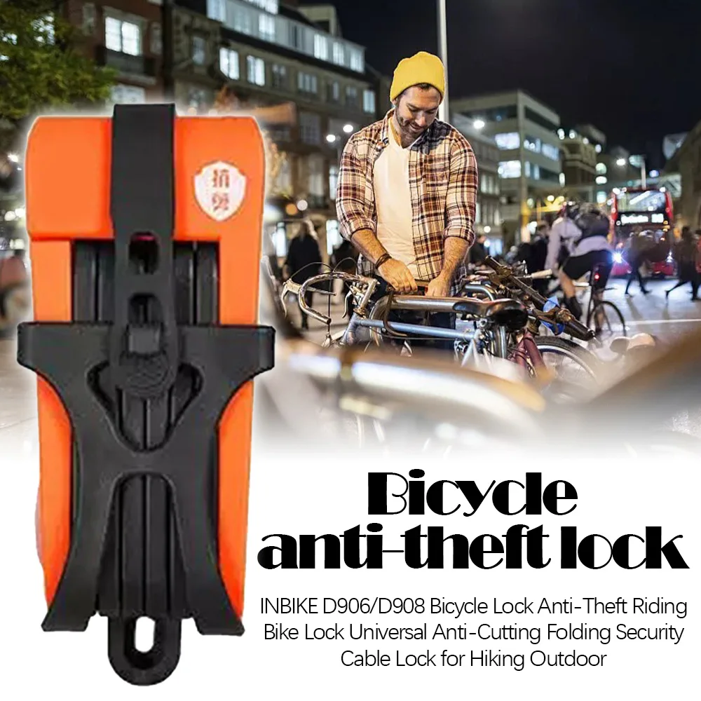 

Bicycle Lock Anti-Theft Riding Bike Lock Universal Anti-Cutting Folding Security Cable Lock for Hiking Outdoor
