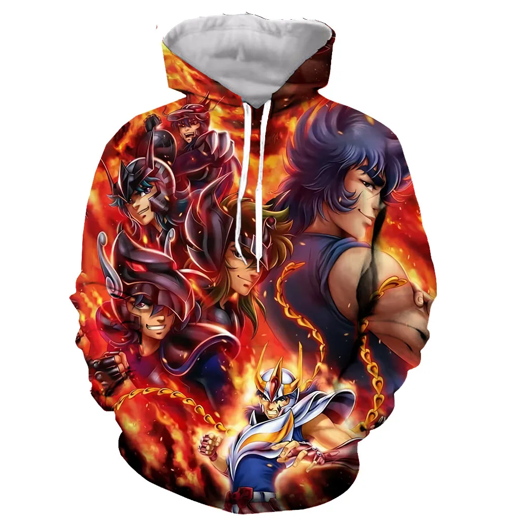 

Худи с длинным рукавом Saint Seiya, модные мужские и женские худи с 3D принтом, уличные Топы в стиле Харадзюку, Прямая поставка