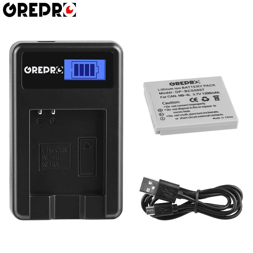 NB-4L NB 4L NB4L Li-Ion Battery with USB LCD Charger for Canon IXUS 60 65 80 75 100 I20 110 115 120 130 117 220 225 | Электроника